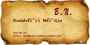 Budaházi Nádja névjegykártya